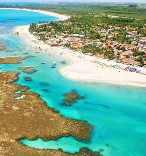 海滩和海洋的鸟瞰图