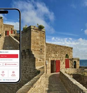 一部 iPhone 拍摄城堡的照片