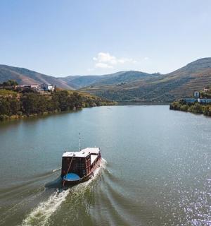 a boat in the water on a river