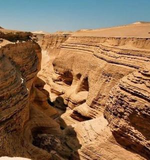 沙漠峡谷的景色