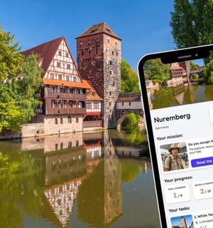 a cell phone taking a picture of a river