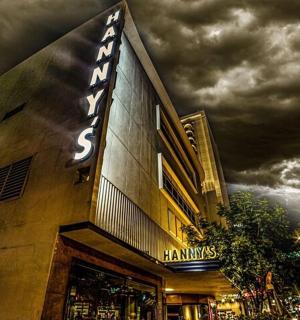 a building with a sign on the side of it