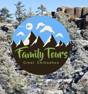 a logo for family tours green chihuahua