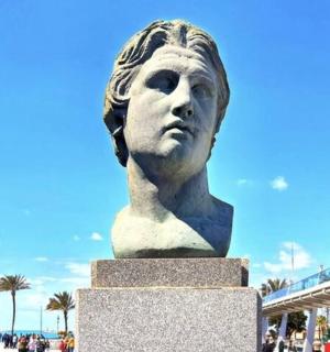 a statue of a bust of a woman