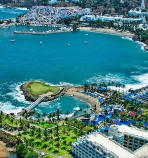 an aerial view of a beach and the ocean