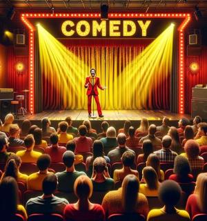 muž stojící na pódiu před davem