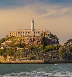 a house on an island in the water