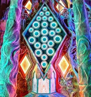 detailní záběr na obraz domu