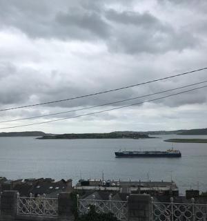 a boat in a large body of water