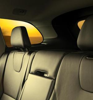 a view of the back seats of a car