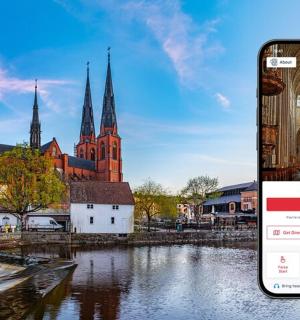 用 iPhone 拍摄一座有教堂的城市