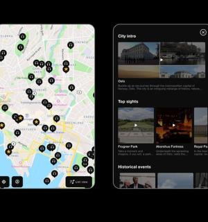 两部装有谷歌地图的手机