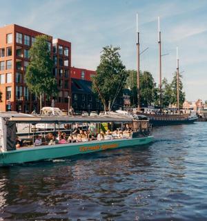 a boat filled with people on the water