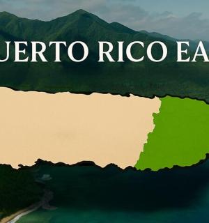 una representació d'un mapa de l'est de Puerto Rico