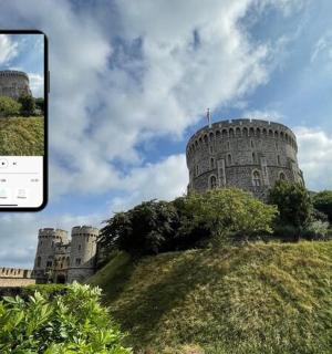 山顶上的城堡的图像