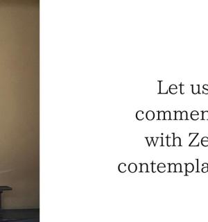 写着“让我们用禅宗沟通”的标志