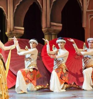 a group of women dancing in a performance