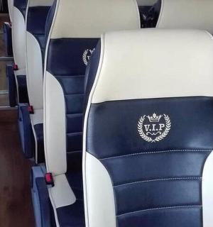 a view of the back seats of an airplane