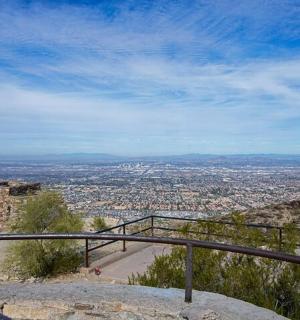 a view of a city from the top of a mountain