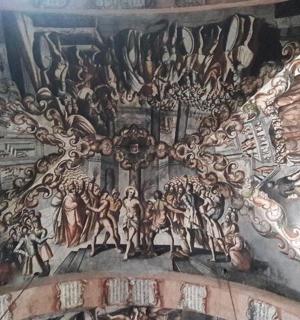 教堂天花板上的一幅画