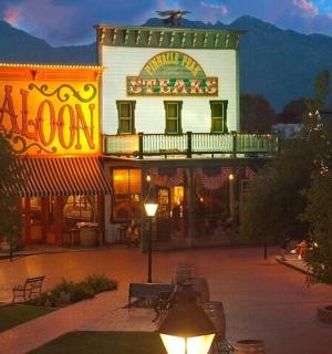 a building with a sign that says show on it