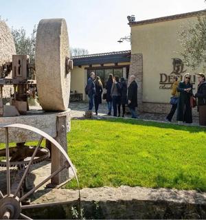 一群人站在一栋建筑物前