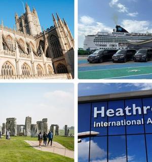 大教堂和建筑物的拼贴画