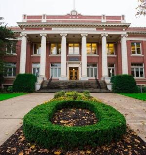 a large brick building with a largeraryraryrary