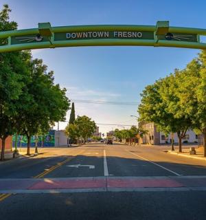 a street sign that reads downtown ferguson street