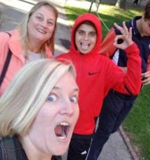 a group of people posing for a picture