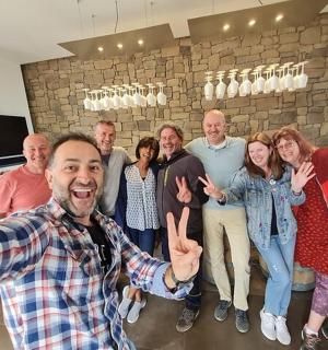 a group of people posing for a picture