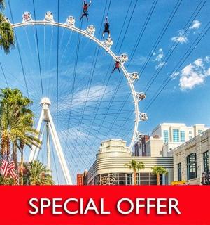 一座城市的摩天轮上写着“特价优惠”