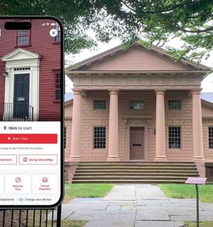 mobilní telefon fotící dům