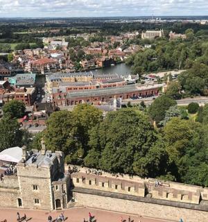 an aerial view of the city of oxford