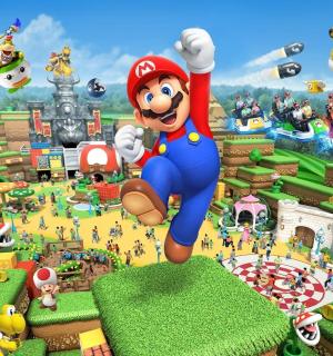 马里奥世界电子游戏海报