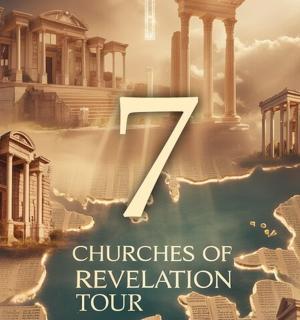 a book cover of the churches of revelation tour