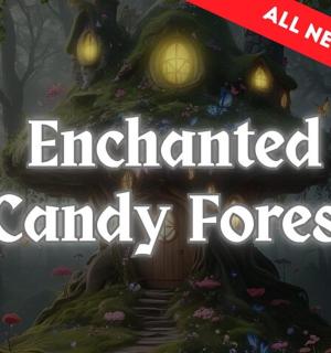 a game enchanted candy forest with a tree