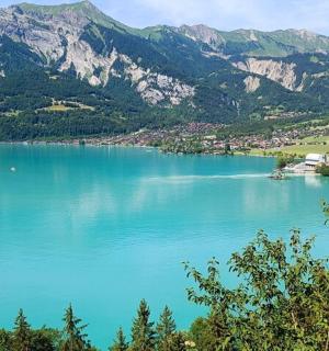 以群山为背景的湖景