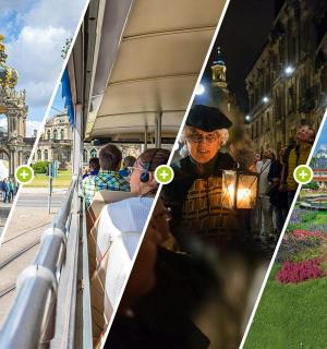 un collage de fotos d'un autobús i un home