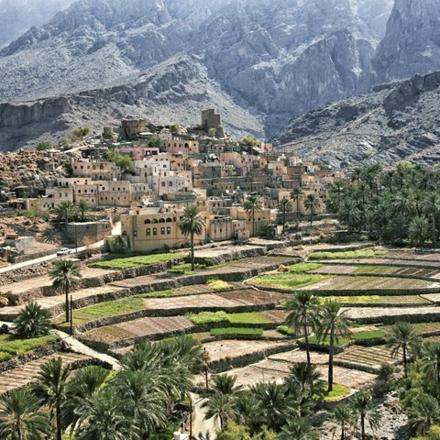 a village in the middle of a mountain