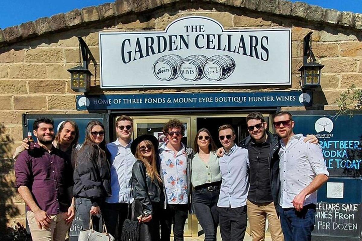 a group of people standing in front of a building