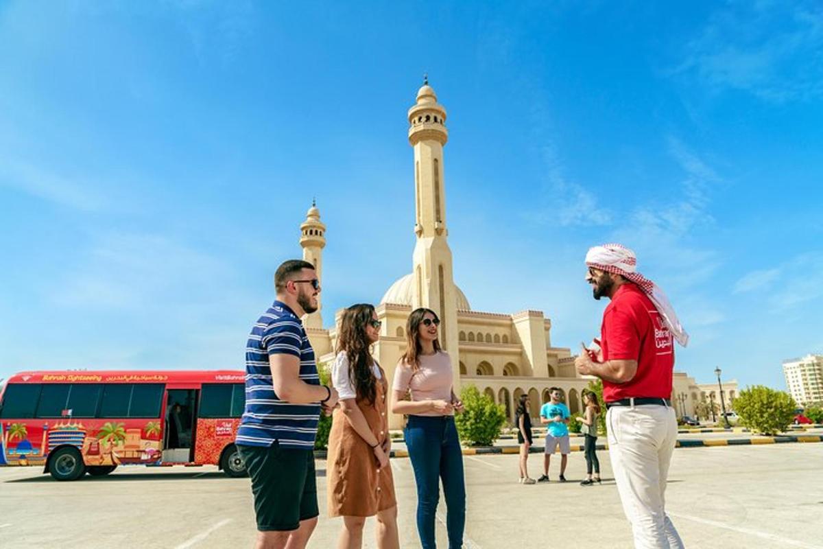 a group of people standing in front of a monument