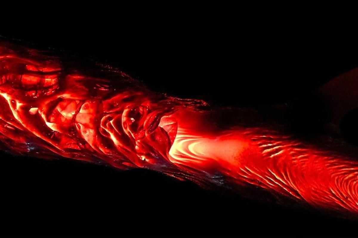 a close up of a red object