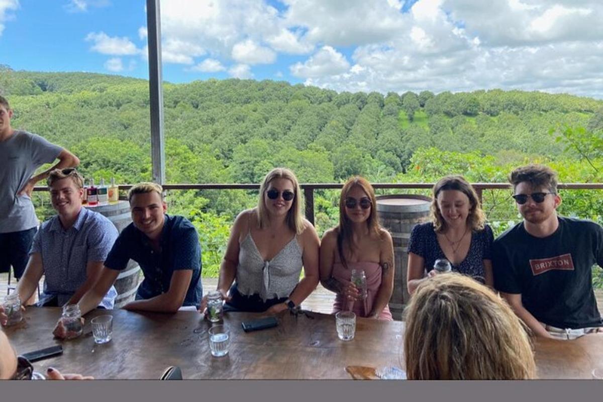 a group of people sitting at a table