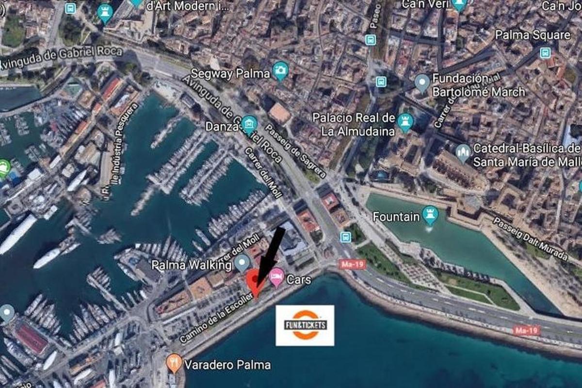 et kart over byen Genova og havnen