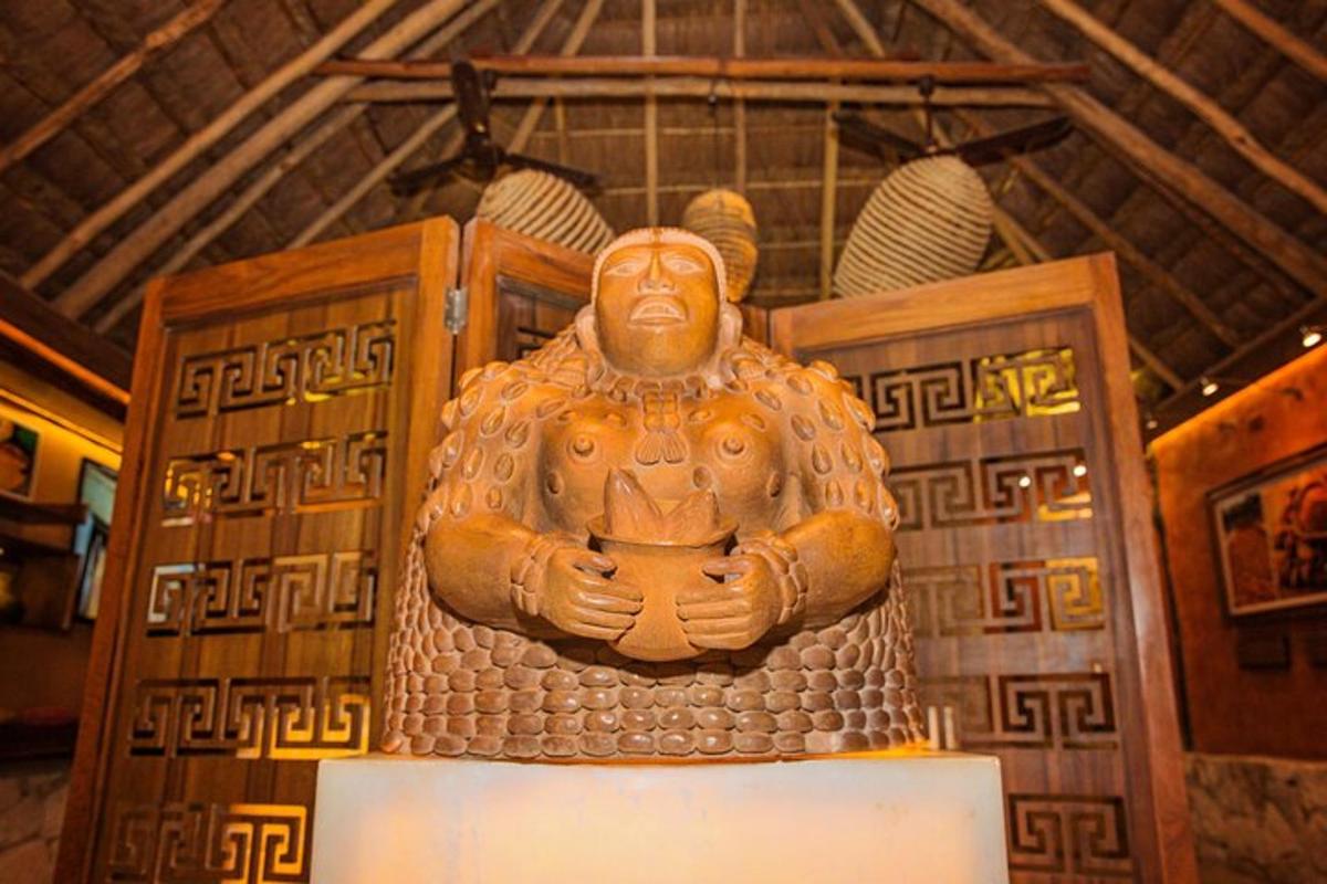 a large statue sitting on top of a table