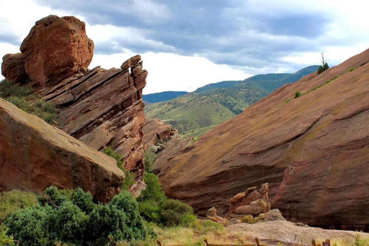 a view of a canyon with rocks and mountains