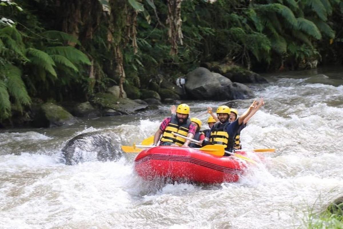 two people in a raft in a river