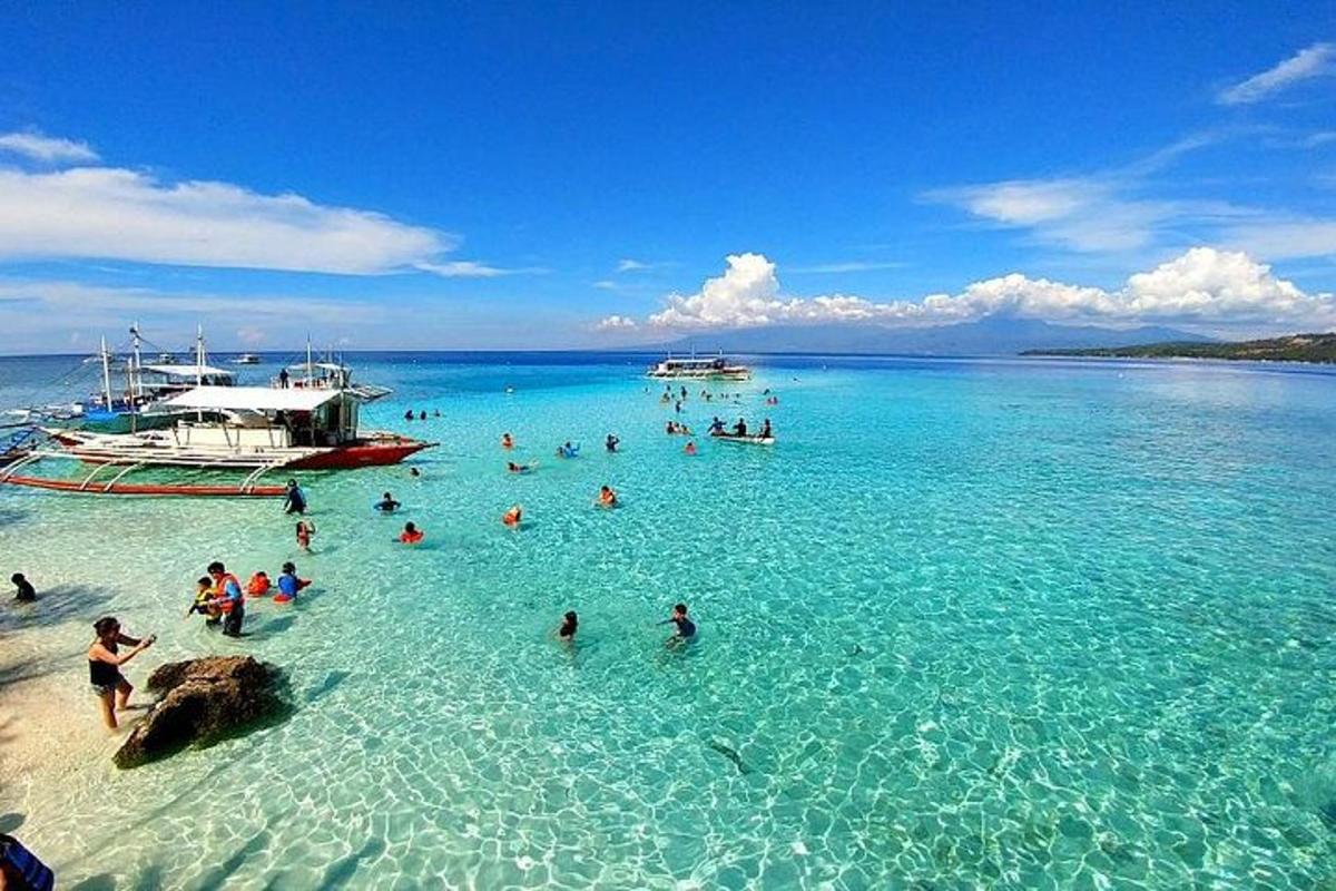 sekumpulan orang di dalam air di pantai