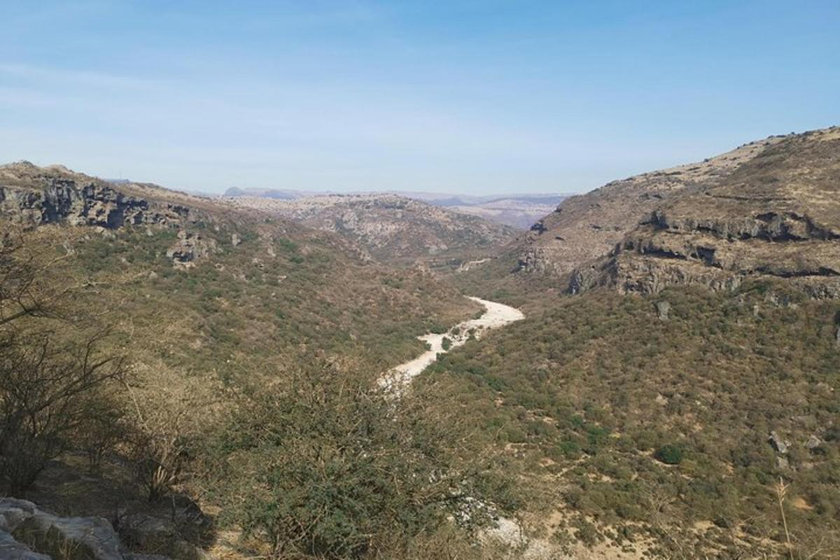 a view of a mountain valley with a river